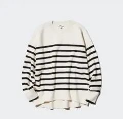 UNIQLO スムースコットンリラックスボーダークルーセーター　Sサイズ