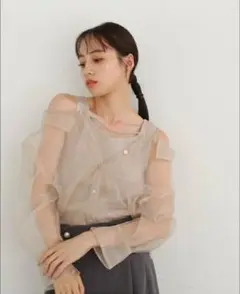 JILL by JILLSTUART　シアーシャツレイヤードセット