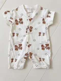 【tete a tete】クマ柄 半袖ロンパース 50-60cm