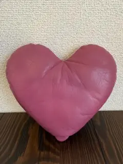 ヴィンテージ クッション ハート レザー