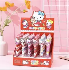 新品未使用　ハローキティ ボールペンセット 6本　ブラック　匿名配送