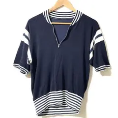 VINTAGE PIA SPORTS 半袖シャツ ボーダーニット - メルカリ