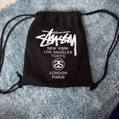 STUSSY ブラック ドローストリングバッグのサムネイル