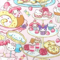 [no.4300]サンリオ キャラクターズ スイーツ柄 ピンク オックス 生地＊