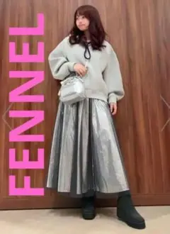 FENNEL シルバー ロングプリーツスカート♡ヤマダヤ購入♡新品未使用です♡