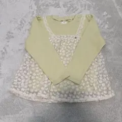 apres les cours 花柄レース ビスチェ風長袖カットソー 110