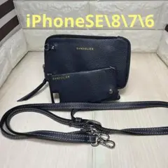 BANDOLIER ネイビー スマホショルダーバッグ