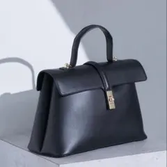 VIS 2WAY ひねり金具ワンハンドルショルダーバッグ ブラック