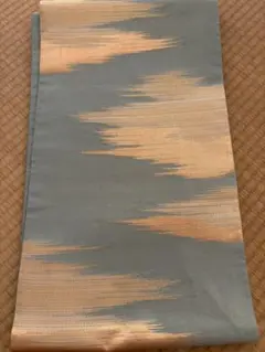 青磁色　綴織　袋帯