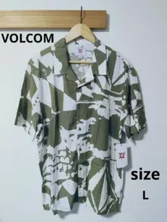 【希少】ボルコム VOLCOM アロハシャツ 半袖 レーヨン L タグ付きのサムネイル