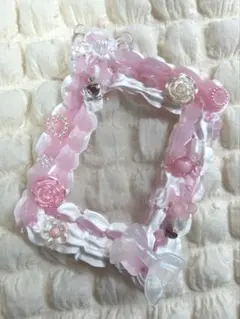 ピンクホイップデコトレカケース縦向き