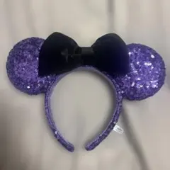 ミニーマウス 紫スパンコール