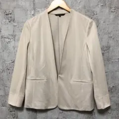 【23区】薄手カットソー ノーカラージャケット 40 Lサイズ