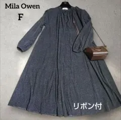 ミラオーウェン ゆったり♡２WAYドットシャツワンピース Ｆブラック