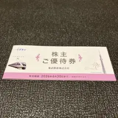 東武鉄道 株主ご優待券