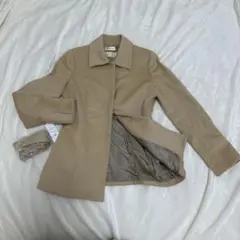 ベージュ ジャケット ベルト付き　ラストシーン　M レディース　カシミアのサムネイル