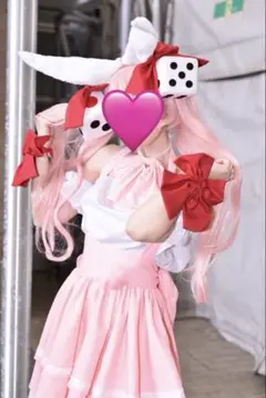 お値下げ中　デジキャラット　ラビアンローズ　コスプレ衣裳　M ラ・ビ・アン・ローズ メイド服 コスプレ衣装 『デ・ジ