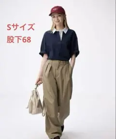 guチノバレルレッグタックパンツ　S
