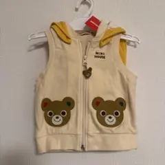 《新品未使用・タグ付き》MIKIHOUSE くまのワッペン＆スター ベスト 80