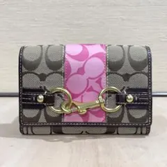 COACH コーチ 折り財布 コンパクトウォレット シグネチャー 限定品