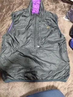 MONSTONE ナイロンベスト ブラック/パープル