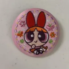 パワーパフガールズ 刺繍入り缶バッジ ブロッサム