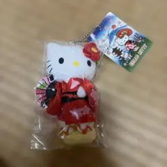 新品·タグ付き☆ご当地キティ 岡山 桃太郎 ぬいぐるみ キーホルダー