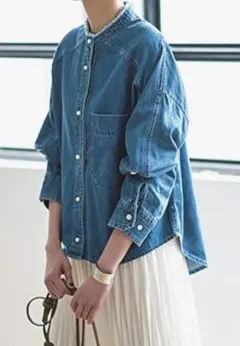 BLANC basque ブランバスク パールボタンデニムシャツ ダンガリー