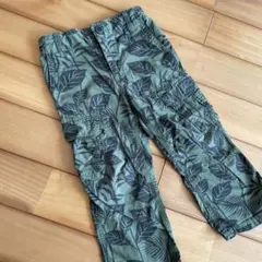 babyGAP リーフ柄カーゴパンツ オリーブグリーン