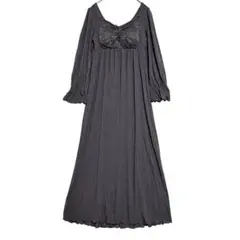 ツーハッチ　ラクシアスリーブ ナイトブラワンピース　グレー　70M