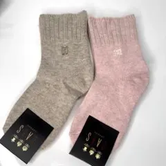 【新品】DAKS ダックス レディース靴下 アンゴラ混 2足セット21-23cm