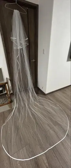 サテンパイピングヴェール