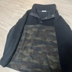 ユニクロ カモフラ フリースジャケット ハーフジップ 150cm
