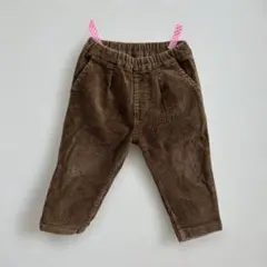 ブラウン コーデュロイ ストレートパンツ95cm
