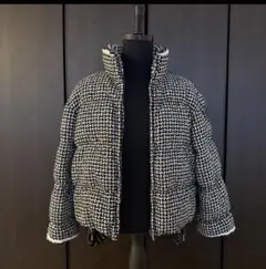 CHANEL coco neige ツイード切替 ダウンジャケット size38 - メルカリ
