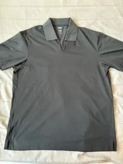 未使用　ユニクロ　エアリズム　M オープンカラー　　ポロシャツ　ブラック　黒