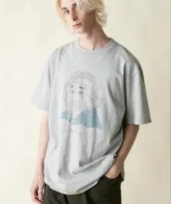 rehacer アインシュタイン プリントTシャツ グレー Sのサムネイル