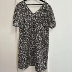 ZARAザラキッズ　花柄ミニワンピース　11-12 152 パブスリーブ