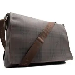 【極美品】バーバリー ショルダーバッグ メッセンジャー ノバチェック ホースロゴ