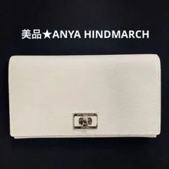 美品★ANYA HINDMARCH 長財布 ホワイト Bespoke Eburyのサムネイル