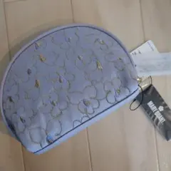 【新品未使用】MARY QUANT ラベンダー色刺繍ポーチ