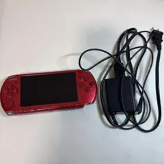 【ジャンク品】PSP-3000 ラディアント・レッド バッテリーなし 接触不良