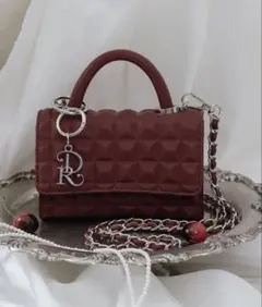 ダーリッチ　DRチャームチョコレートハンドバッグ