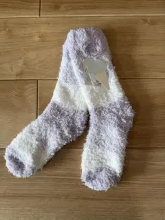 GELATO PIQUE ボーダーソックス ラベンダー/ホワイト