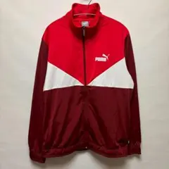 美品 プーマ トラックジャケット L 赤 ボルドー ジャージ 切替 メンズのサムネイル