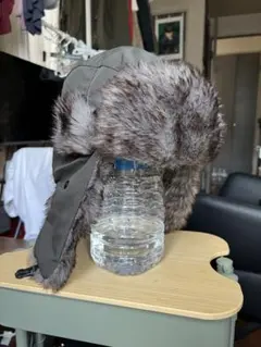 グレー フライトキャップ 耳あて付きのサムネイル