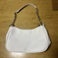 ホワイト ショルダーバッグ 合成皮革