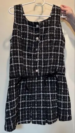 ラメ ツイードワンピース