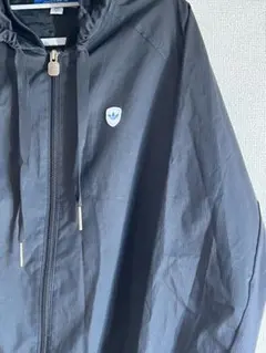 激レア adidas originals ナイロンジャケットブラック フード付き