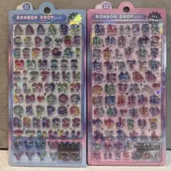正規品 ボンボンドロップシール ひらがな　えいもじ 2枚セット